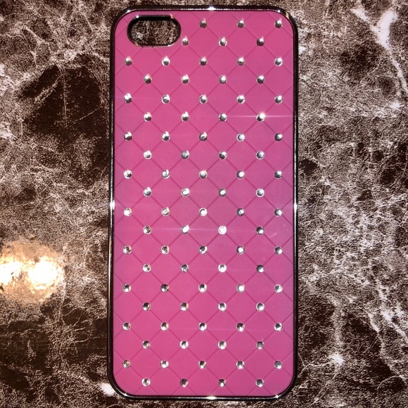 iPhone 5 Case Pink & Diamonds - Picture 1 of 1